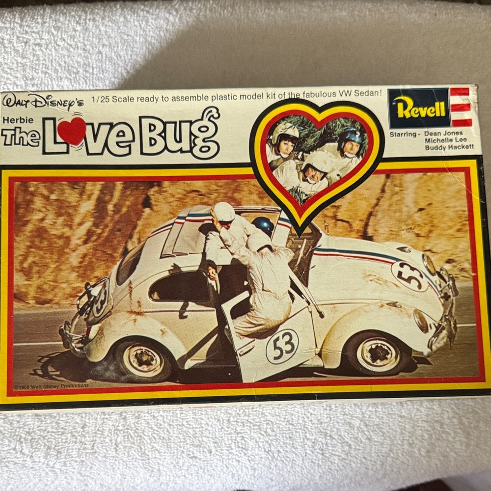 RARE 1969 Revell Disney Herbie The Love Bug Car Model COMPLETE KIT Collectible
